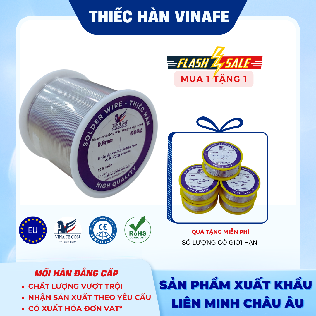 Bí Quyết sử dụng Thiếc Hàn 63/37 Vinafe Cho Mối Hàn Chắc Chắn & Đẹp Mắt